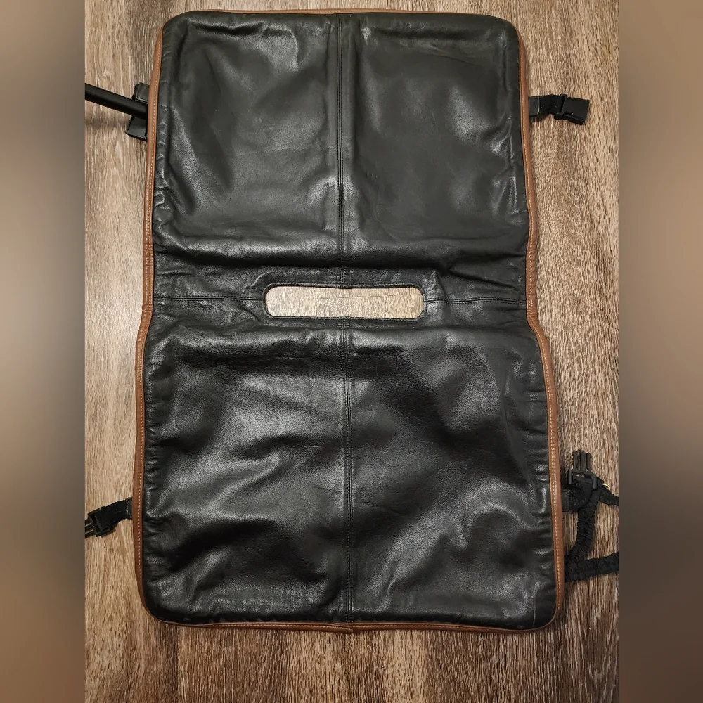 Vintage Leather Suitcase Saddle Bag